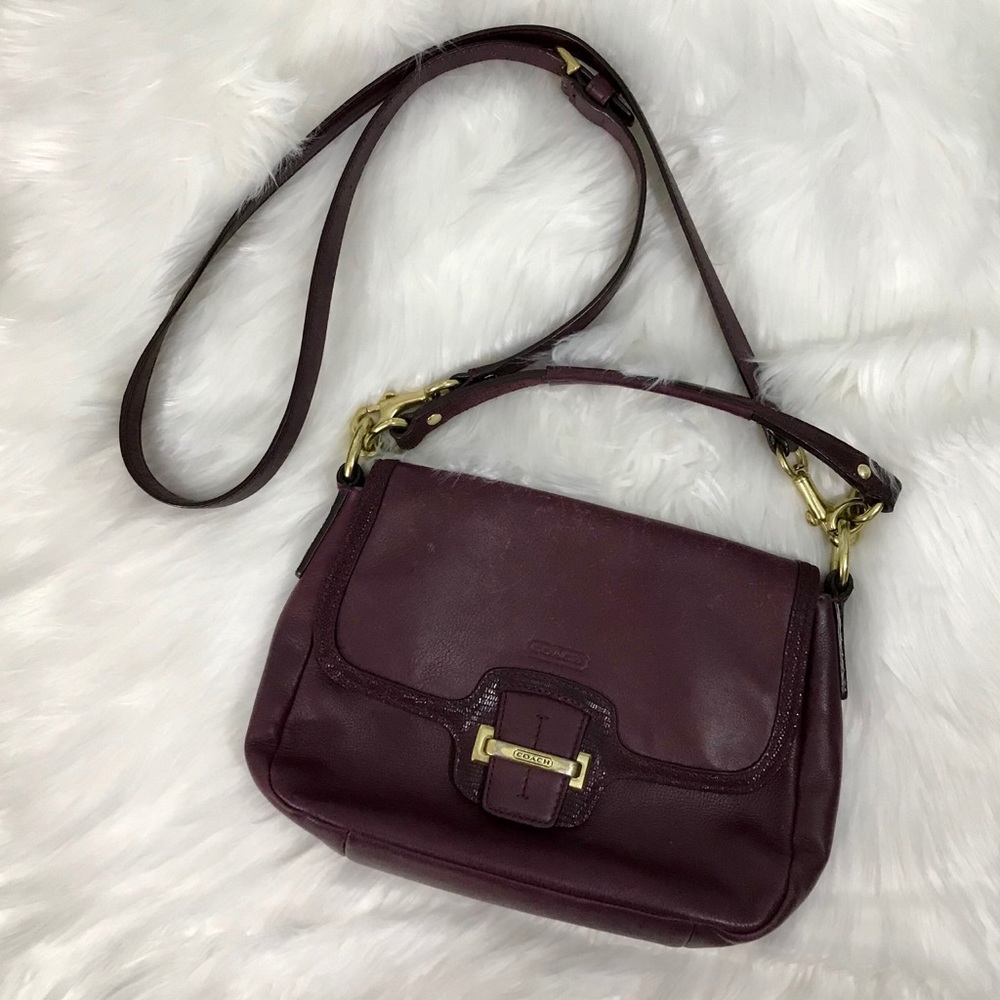 COACH | Taylor Leather Flap | Cognac/Wine Tone